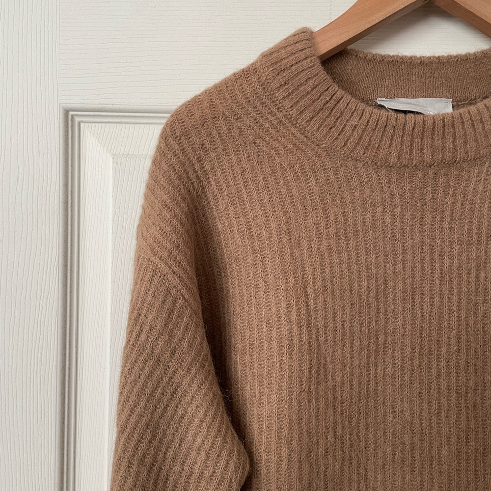 Everlane Camel Ribbed Crewneck Sweater - Picture 3 of 6